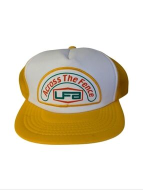 Vintage 80s/90s Foam Front Mesh Back Trucker Hat, Across The Fence LFA